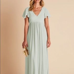 Birdy Grey Hannah Empire Dress Sage Chiffon